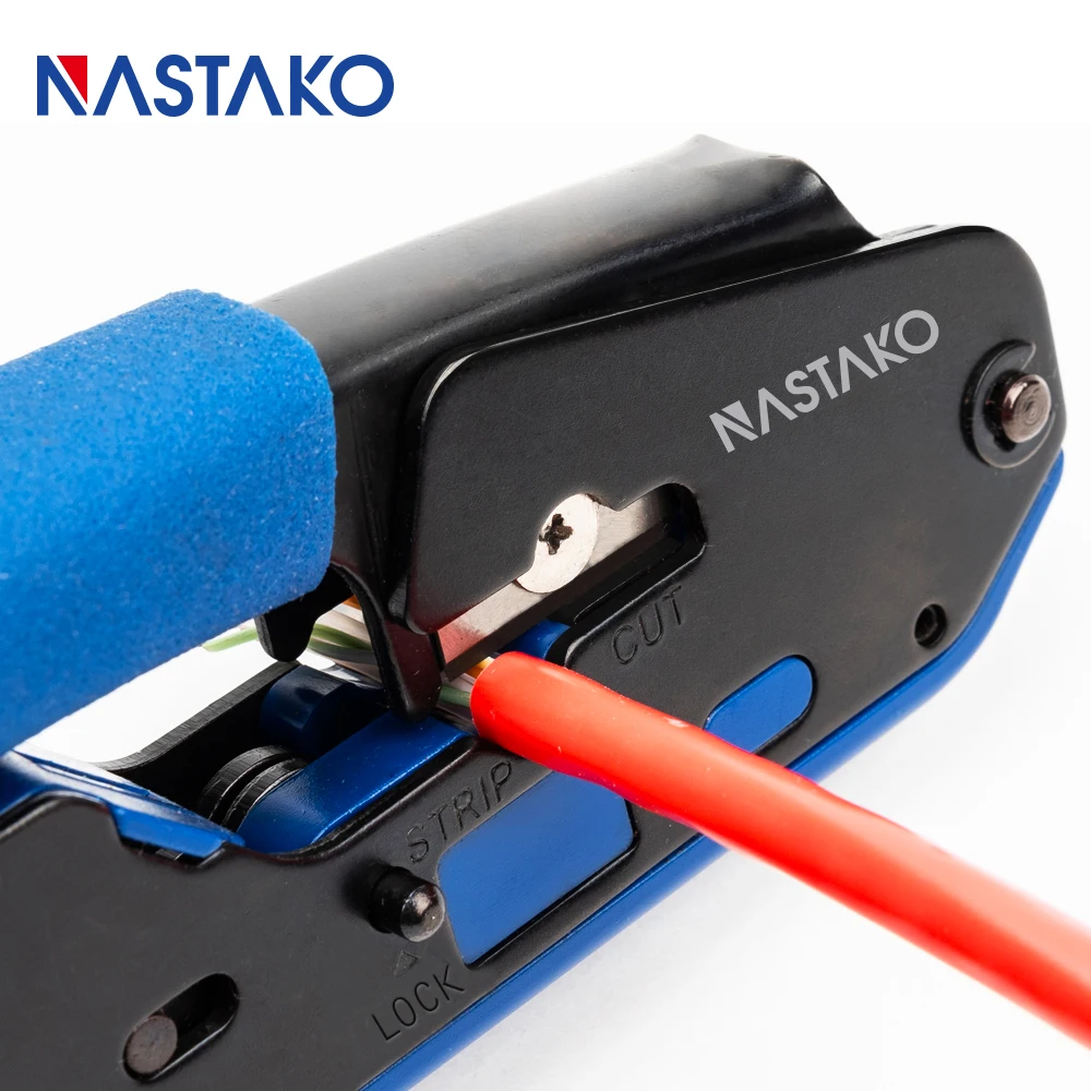 RJ45 Tool Network Crimper Crimping Tools Stripper Cutter Ethernet Cable Fit RJ45 Cat6 Cat5e Cat5 Cat3 RJ11 RJ12 Connector Blue