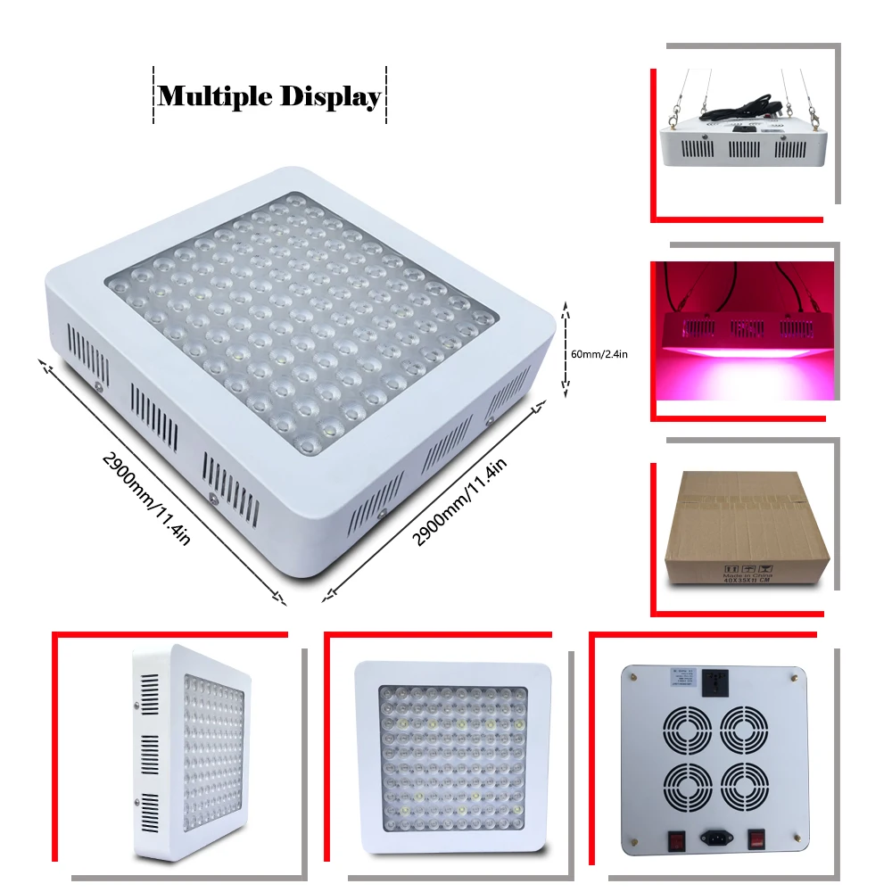 Светодиодный светильник для выращивания, полный спектр 600-1200 Вт, фитолампа для гидропоники, двухъядерный светильник для рассады цветов, теплиц