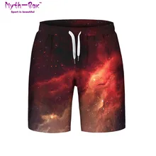 Летние мужские пляжные шорты sports Серфинг Спортивные брюки Галактика 3D печать человек свободный плавательный короткий размер плюс мужской плавки для серфинга