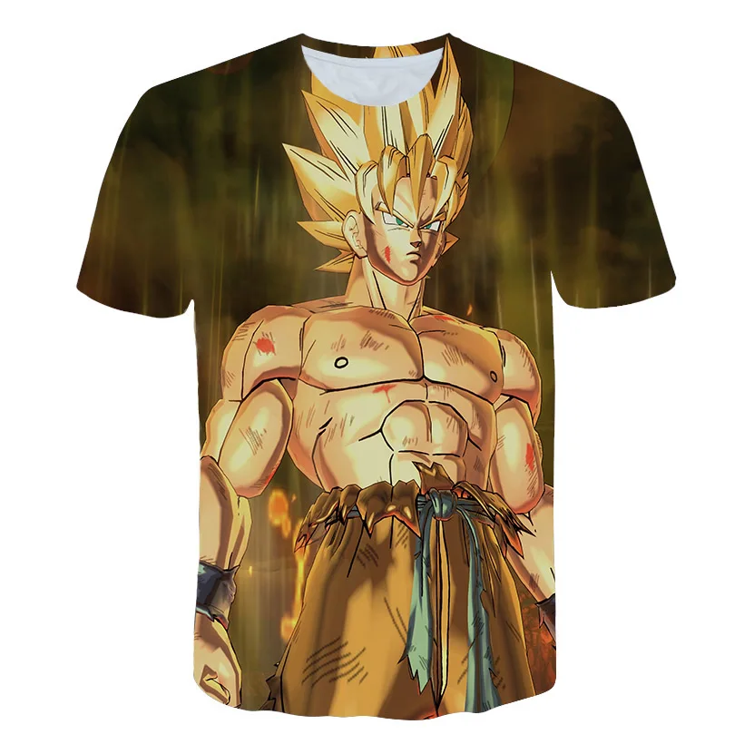 

NewMen's 3D T Shirt Dragon Ball Z Ultra Instinct Goku Super Saiyan God Blue Vegeta Print Cartoon Summer Casual Top T-shirt M-5XL