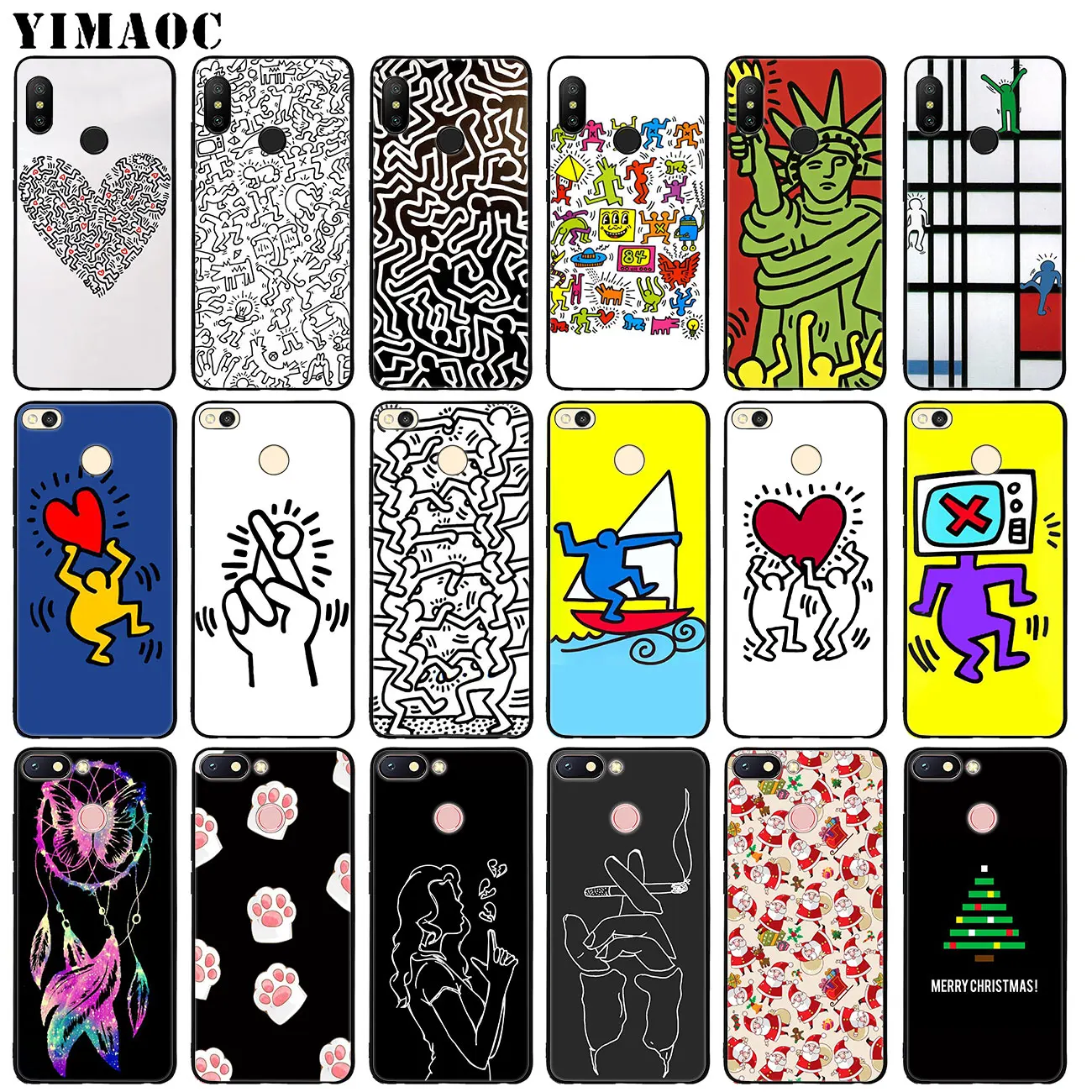 Мягкий силиконовый чехол для телефона YIMAOC Keith Haring art Для Xiaomi MI 10 9 9T CC9 CC9E A3 Pro 8 SE A2 Lite