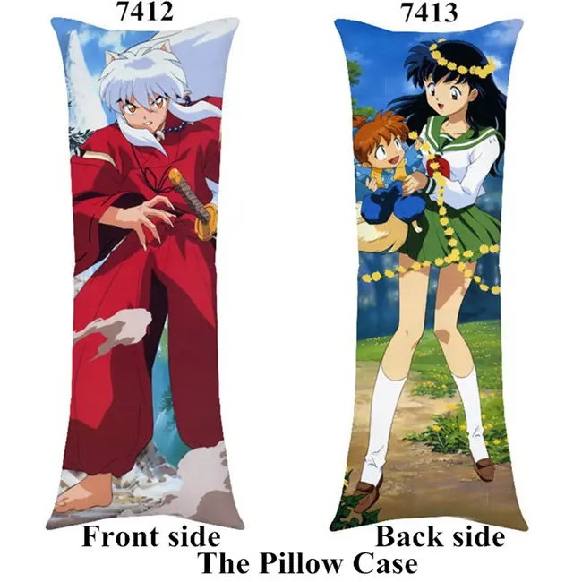 Аниме Fairy Tail Наволочка Мультфильм для девочек и мальчиков Dragon Ball одна деталь Inuyasha Наруто Черный Наволочка дворецкого печати обе стороны - Цвет: Pillow case