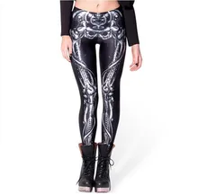 AmberHeard Women Leggings 2017 High Quality Digital Printing Mechanical Bones Sporting Leggins Legging Joggers Fitness Pants