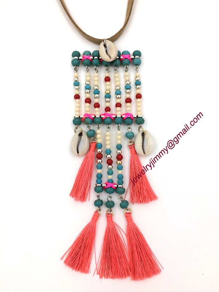 2015New personalized handmade jewelry supplier pendant beaded chain boho long Necklaces for women | Украшения и аксессуары