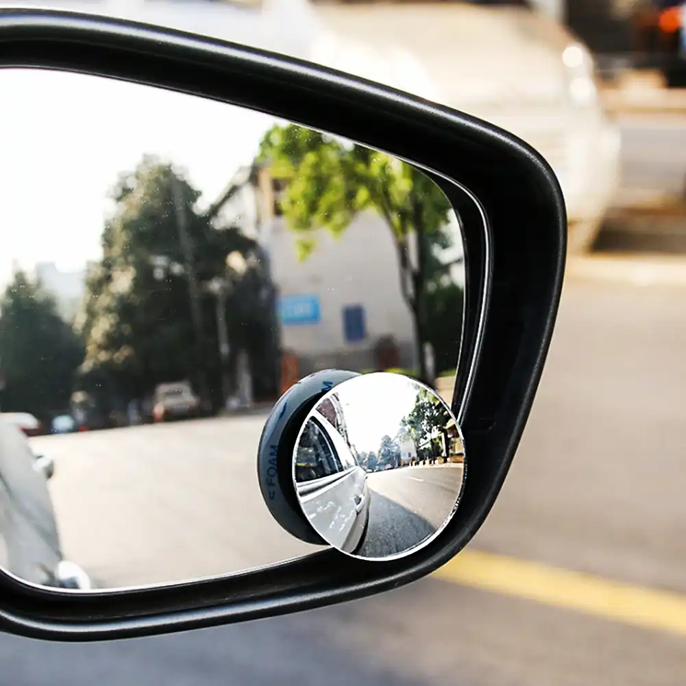 2 Pcs Universal Adjustable Car Mirror 360 Degree Rotation Framless