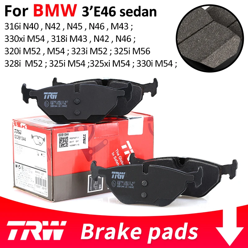 4pieces/set TRW front/Rear Car Brake Pads/Brake piece For BMW 3 series
