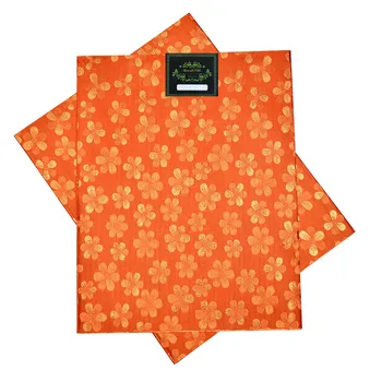 

SL-1506 Free shipping New design African SEGO HEADTIE Gele Wrapper 2pcs/set High Quality used for party ORANGE