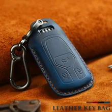 Чехол из натуральной кожи высокого качества для автомобильного ключа для AUDI A4 B9 Q5 Q7 TT S4 S5 SQ5 TTS Брелок чехол сумка держатель