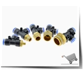 Пневматический ручной клапан установки 10 мм 8 мм 6 мм 12 мм диаметр шланга трубы пуш-ап в подключение T-joint 2-полосная ограничение потока Скорость Управление