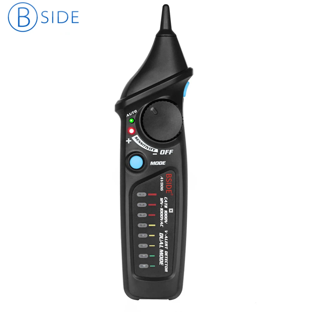 

BSIDE AVD06 Non-contact Dual Mode AC High-precision Voltage Detector Tester 12V-1000V Pen Voltage Meter Socket Tester AST01