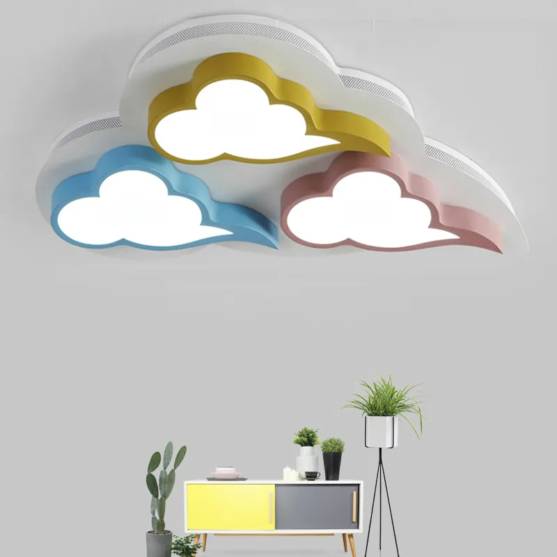 

Children's room cloud ceiling light led creative color macaron bedroom light warm Xiangyun study lamp LU811915