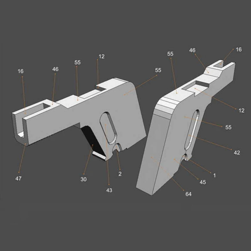 3D бумажная модель ручной DIY винтовка черный аналоговый KRISS Super V светильник портативный удобство Прохладный