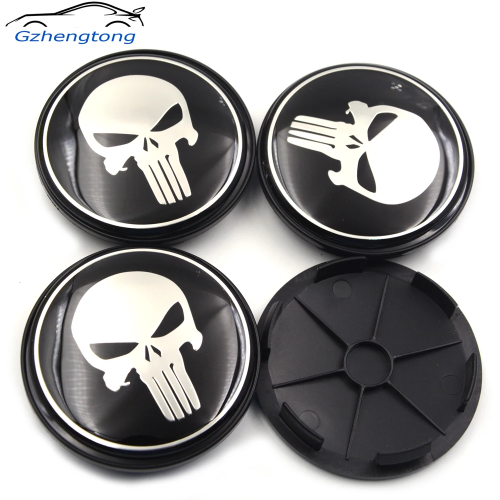 

Gzhengtong 4pcs/lot 68mm Punisher Car Wheel Centre Center Hubs Caps Emblem For Uno Sandero Prisma Siena