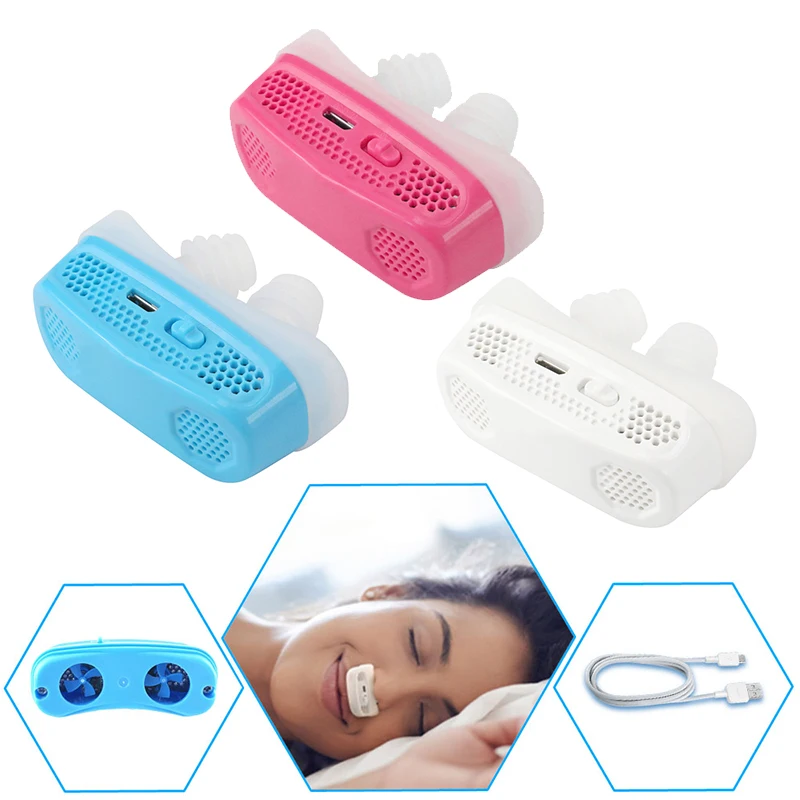 Electric Silicone Anti Snore Nose Stopping Breathing USB Charging Apparatus Sleeping Aid Mini Snoring Device Relieve | Красота и