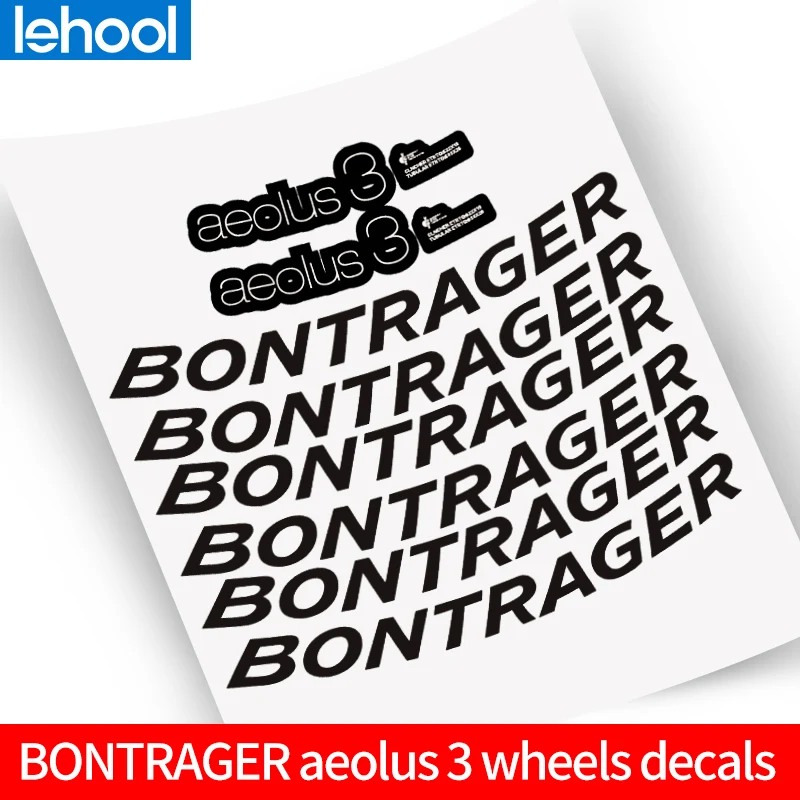 

BONTRAGER aeolus3 Road Bike Wheelset decals Carbon Wheels set rim replacement stickers Sticker width 15mm for two wheels decals
