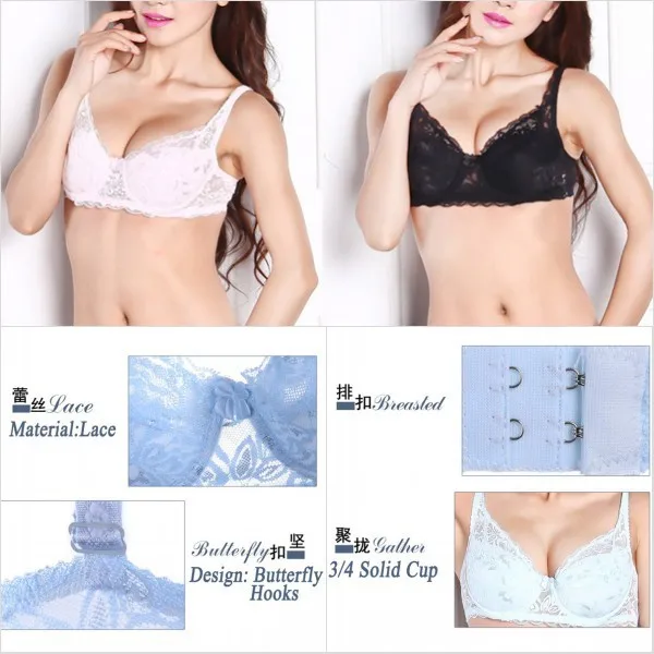 Women's Sexy Push Up Underwire Lace Bra Variations Details