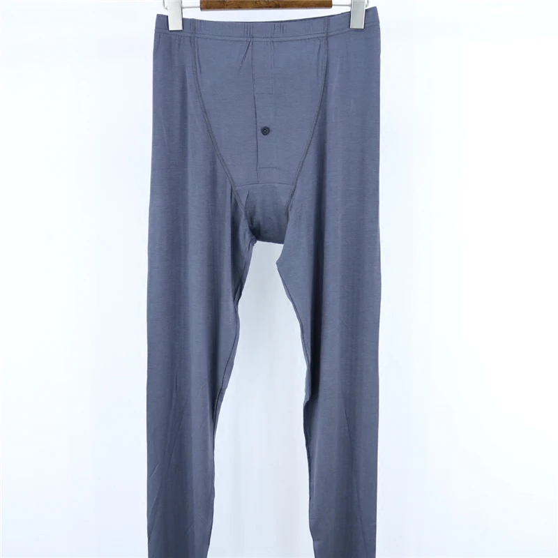 Men Sleep Pants Modal trousers Urine hole Thin Solid color pants Men