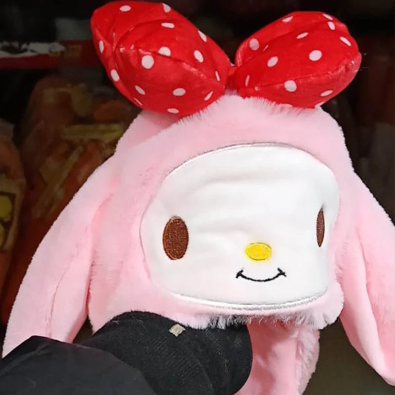 Мультфильм животных движущиеся уши кролика шляпа движущиеся уши Kawaii забавная милая игрушка шляпа подушка безопасности шапка-игрушка