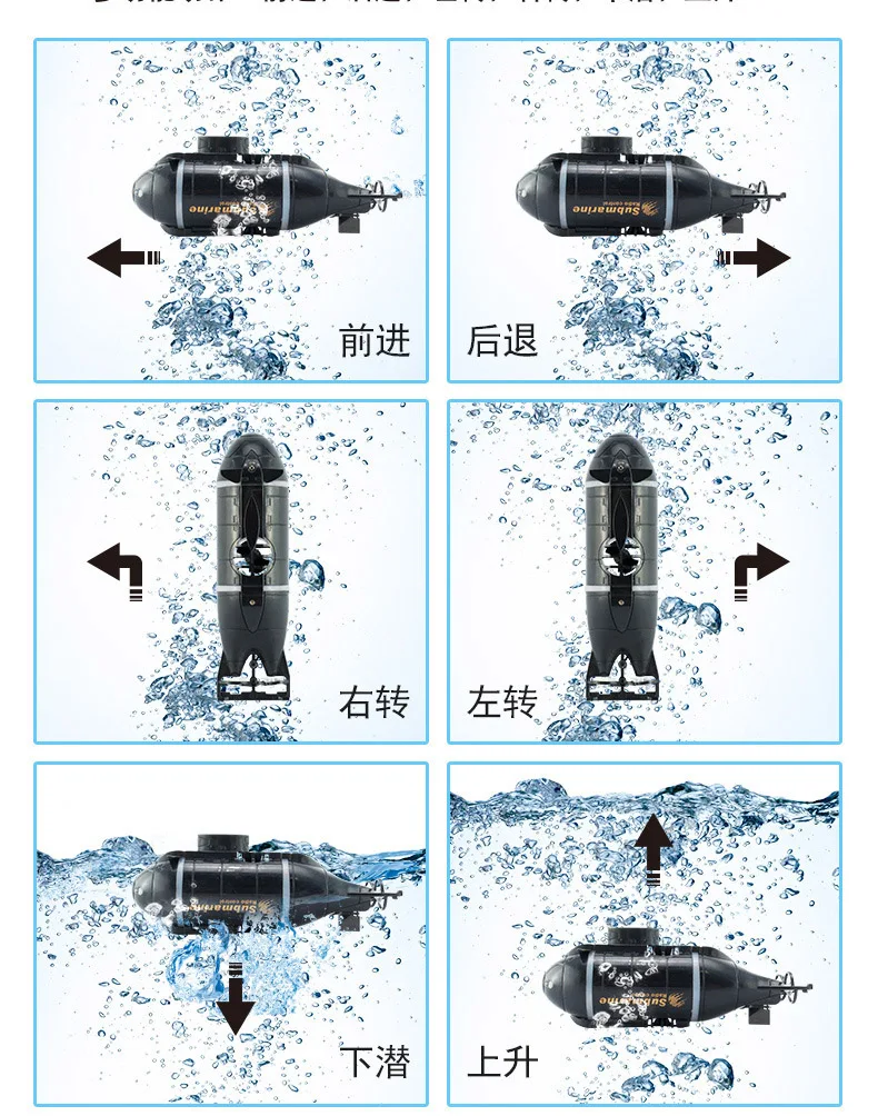 Мини беспроводной пульт дистанционного управления подводной лодки Дайвинг плавающей 40 МГц удаленного радио Управление лодки модель игрушка рыба Торпедо детские игрушки воды