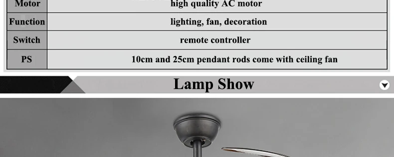 Современный Невидимый акриловый лист Led потолочные вентиляторы белый/черный стальной светодиодный потолочный светильник вентилятор для столовой с регулируемой яркостью потолочные светильники