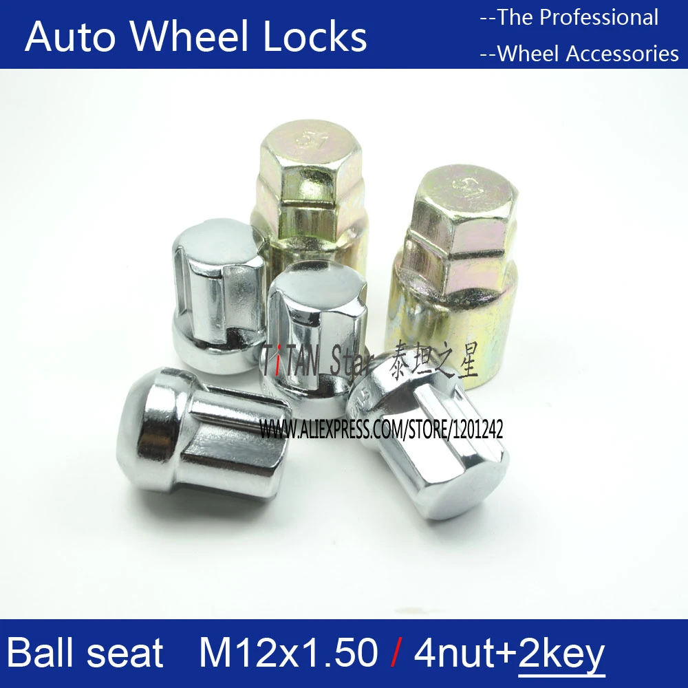 4Nuts+2Keys M12x1.5 Ball seat RADIUS 