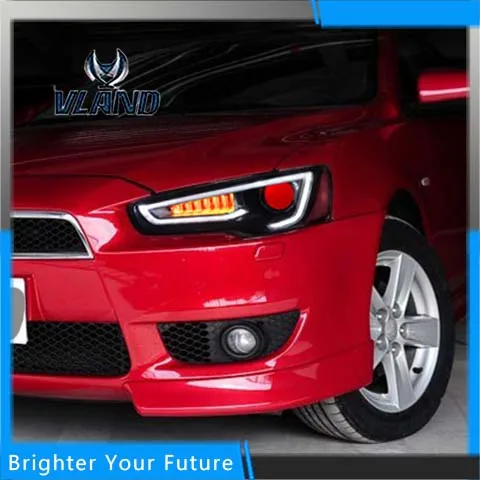 Тюнинг автомобильных фар для Mitsubishi Lancer EX 2008 2016 светодиодные фары DRL ходовые огни Bi