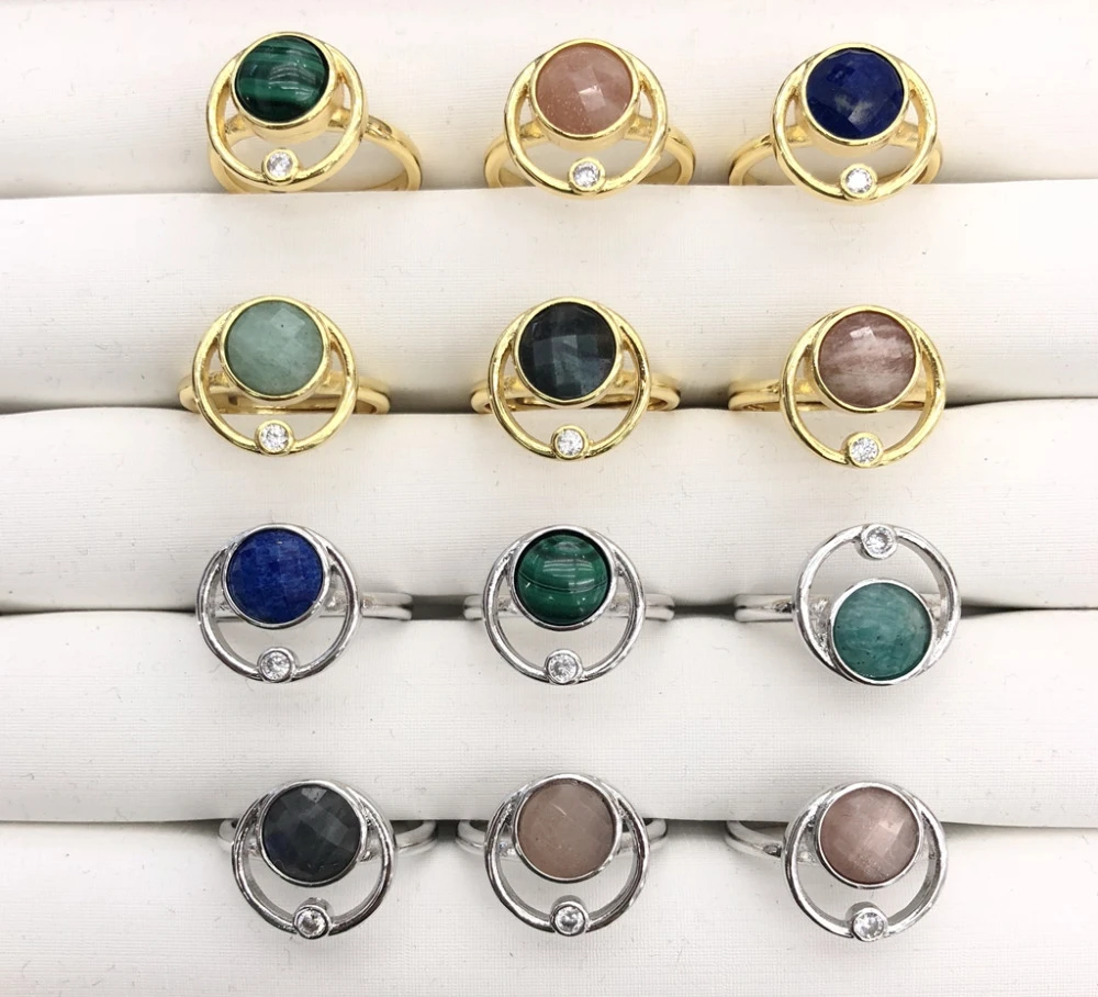 Worth Buying Mixed Lapis Sun Stone Amazonite Labradorit Gem Ring Natural Malachite Gem Stone Ring Jewelry Finger Ring 5pcs Lot Rings Aliexpress