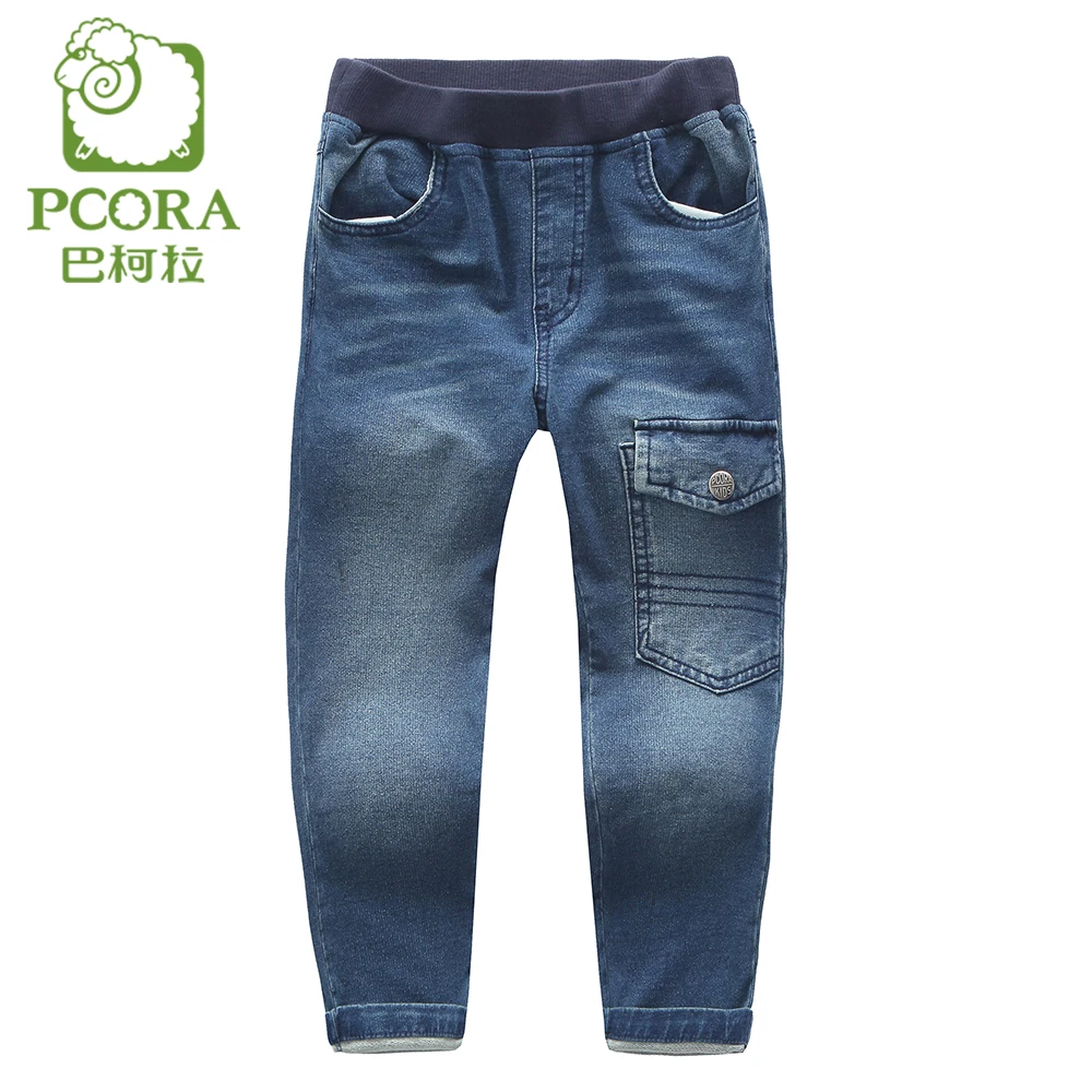 Fashion Blue men's jeans ripped pants Punk Rock style
