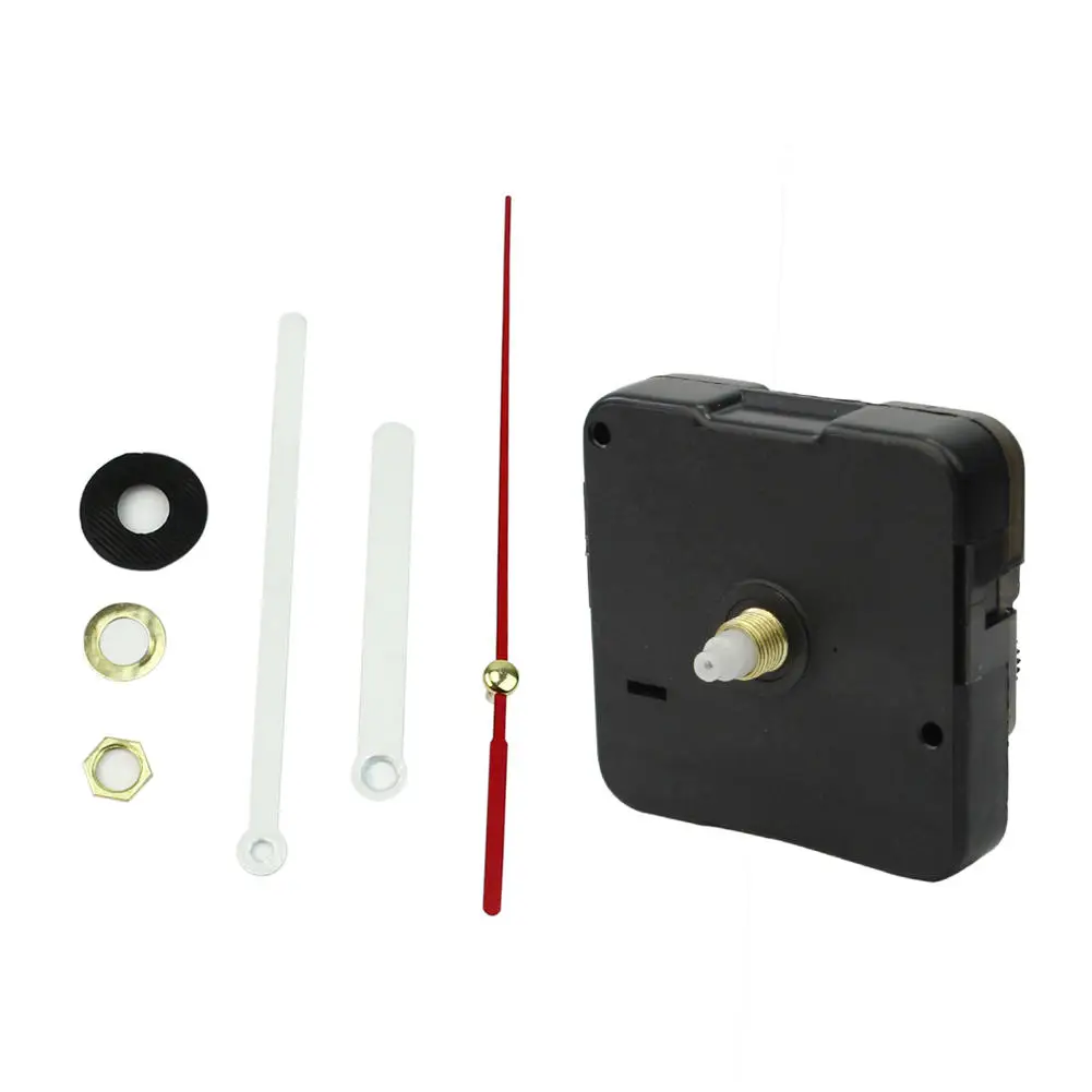 2018 Modern Black Quartz Wall Clock Mechanism Movement White Red Hands