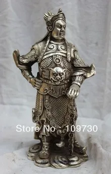 ZSR 00312 100% China's Tibet bronze statue Silver Qin Qiong Tang Dynasty Emperor guards | Дом и сад