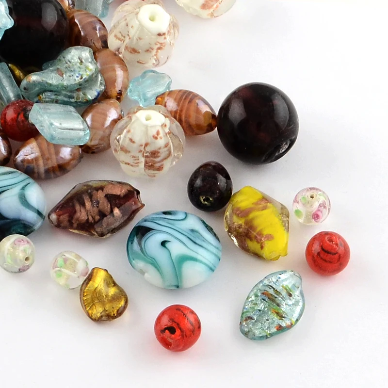 

Pandahall 150pc/bag Mixed Style Handmake Lampwork Beads Mixed Color DIY Jewelry Accessories Finding Making Necklace Bracelets