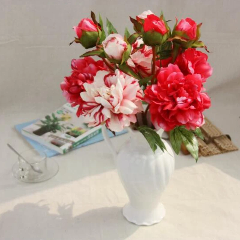 

2pcs Artificial Flower Artificial Blossom Tree Flower Blossom Common Peony Artificial Tree Wedding Decoration Flower