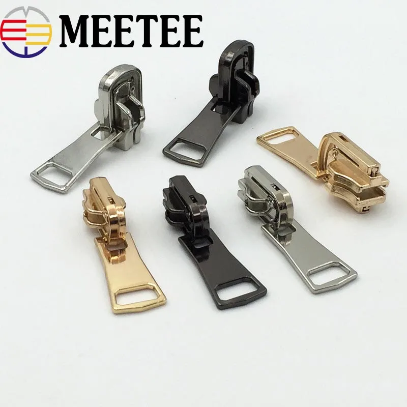 5Pcs Rotary Double sided Zipper Sliders For 5 8 Jackets Clothes Metal Zipper Puller Head Zip
