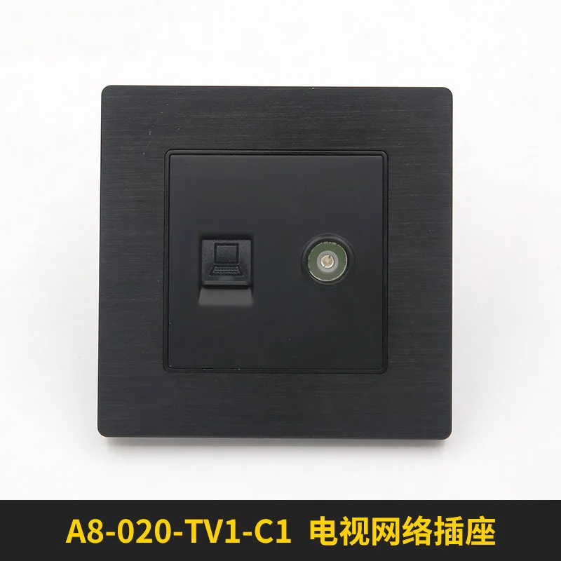A8 020/TV1/C1 black aluminum TV computer socket network