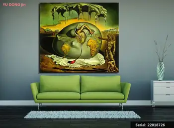 

Salvador Dali Still life Abstract oil Painting Drawing art Spray Unframed Canvas brass children picture scarf action22018726