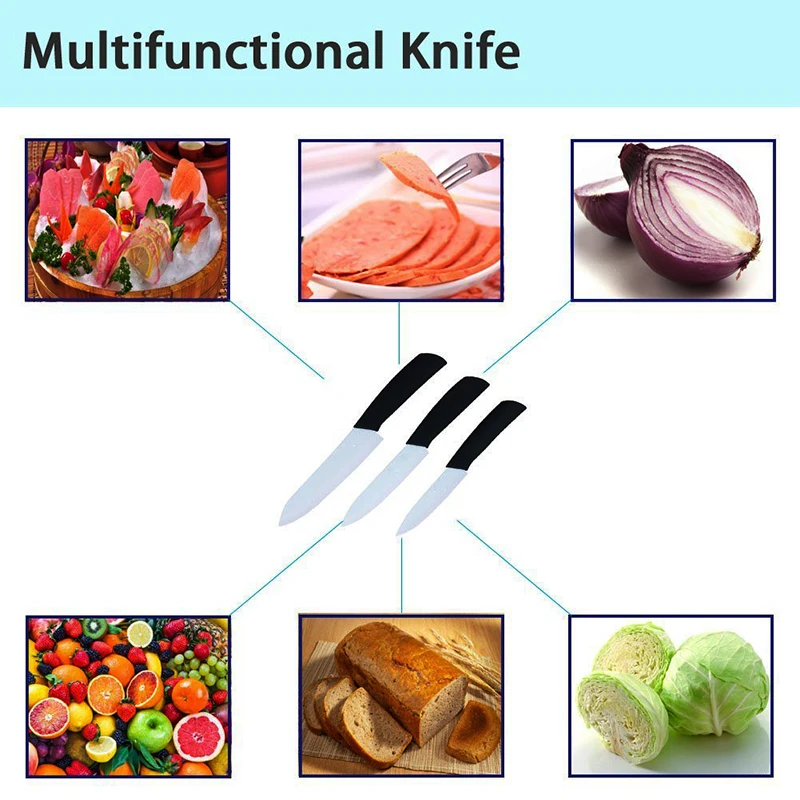 WALFOS высококачественный кухонный нож, набор керамических ножей " 4" " 6" дюймов с овощечисткой из циркония, кухонные инструменты для шеф-повара