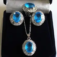 10-14 мм синий/желтый/розовый/сиреневый Циркон бусы серьги кольцо кулон набор кварцевые тонкие свадебные широкие часы Крылья Женщины королева