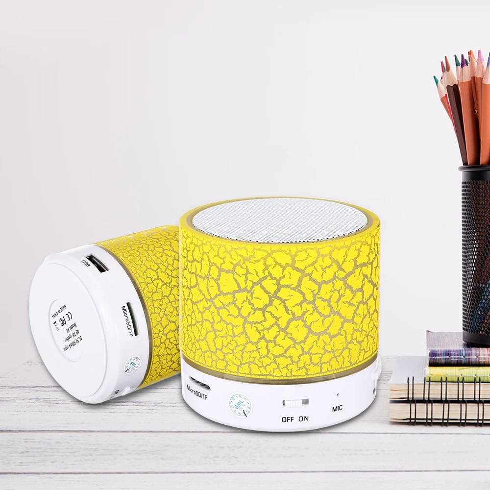 

LED MINI Bluetooth Speaker Wireless Portable Music Speaker Sound Box Subwoofer TF USB Loudspeakers For phone PC