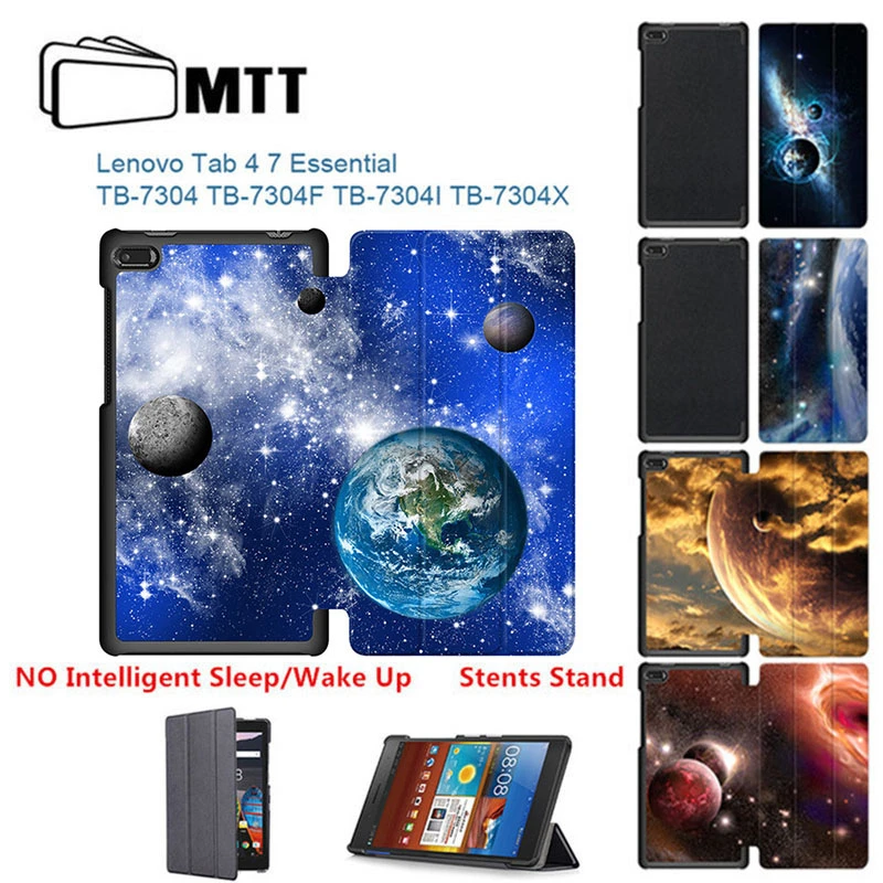 

MTT Cosmic Space PU Leather Protective Cover For Lenovo tab 7 Essential Case TB-7304F Tab7 Essential 7304F 7304I 7304X 7" Tablet