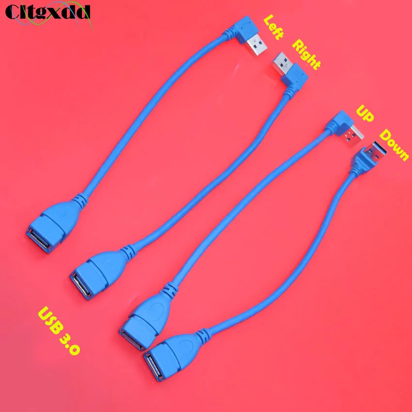 Cltgxdd 1 шт. USB 3 0 адаптер Папа-мама шнур кабели правый/левый/вверх/вниз угол 90