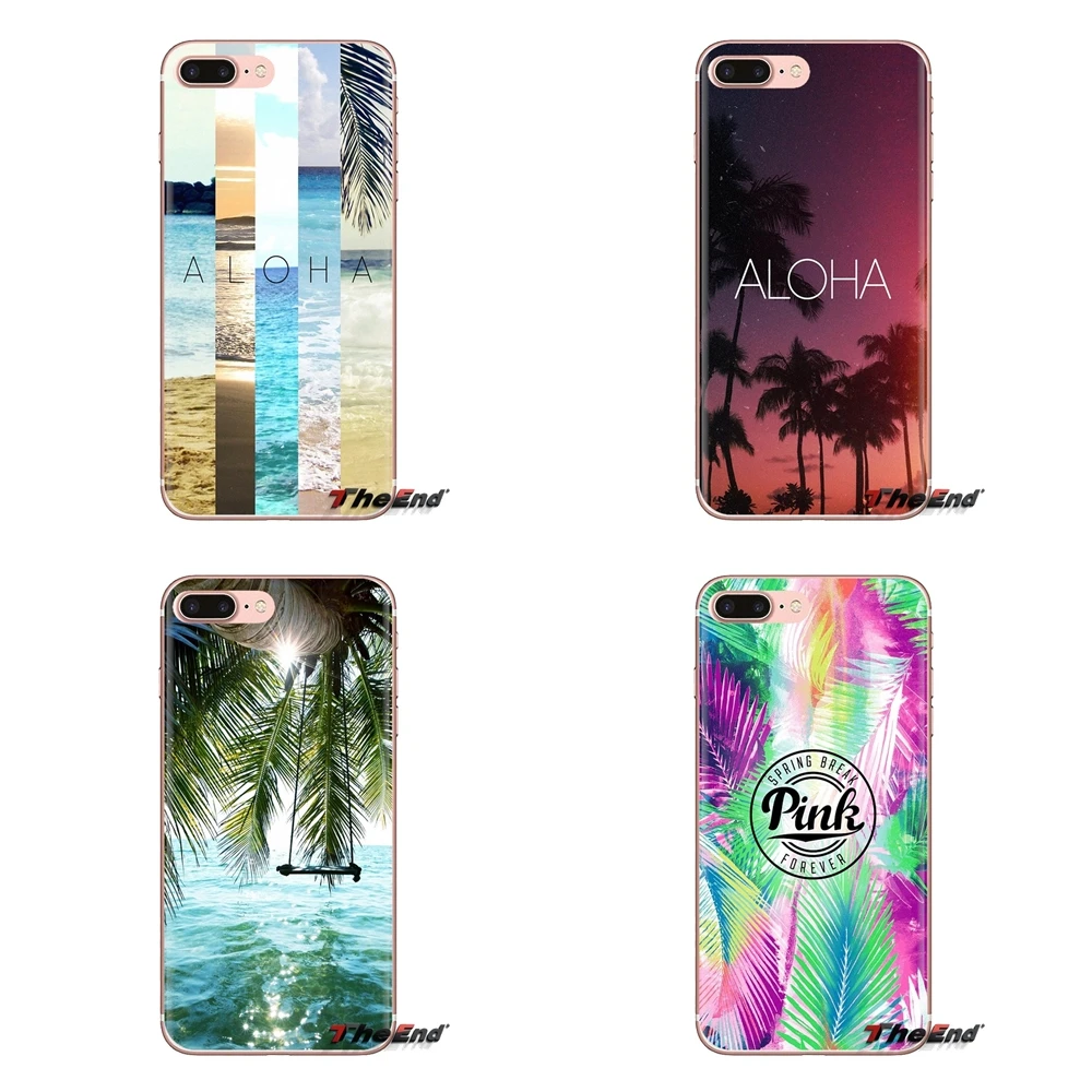 Soft Transparent Cases Covers Aloha Summer Stripes For Samsung Galaxy S3 S4 S5 Mini S6 S7 Edge S8 S9 S10 Plus Note 3 4 5 8 9 |