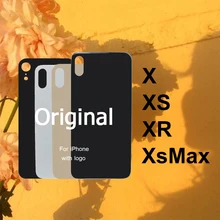 Лучшее Оригинальное качество для Apple iPhone X XS XR XS MAX задняя крышка батарейного отсека задняя стеклянная крышка корпуса для замены с логотипом