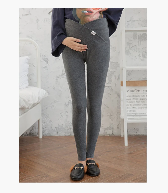 Осенне-зимняя хлопковая одежда для беременных, женские штаны для беременных, леггинсы, Одежда для беременных, M-XL