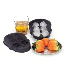 6 сетки череп льда производитель кубиков кости мяч лоток формы торт инструменты для изготовления конфет Кухонные гаджеты 3D Силиконовый виски со льдом форма для фарша прессформы