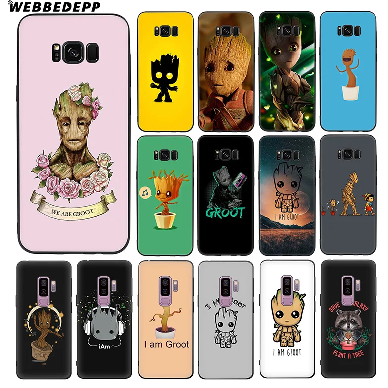 WEBBEDEPP Guardians of the Baby Groot Мягкий силиконовый чехол из ТПУ для Samsung Galaxy S10 S10e S9 S8 Plus S7 S6 Edge