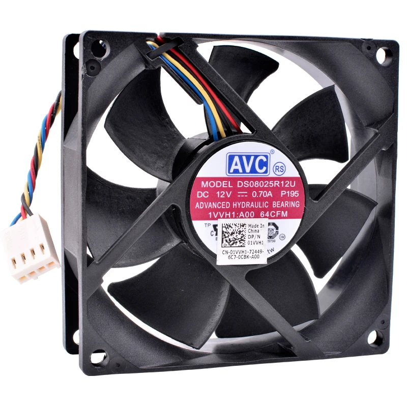 

Brand new original DS08025R12U 8cm 8025 80x80x25mm DC12V 0.70A Computer CPU large air volume cooling fan