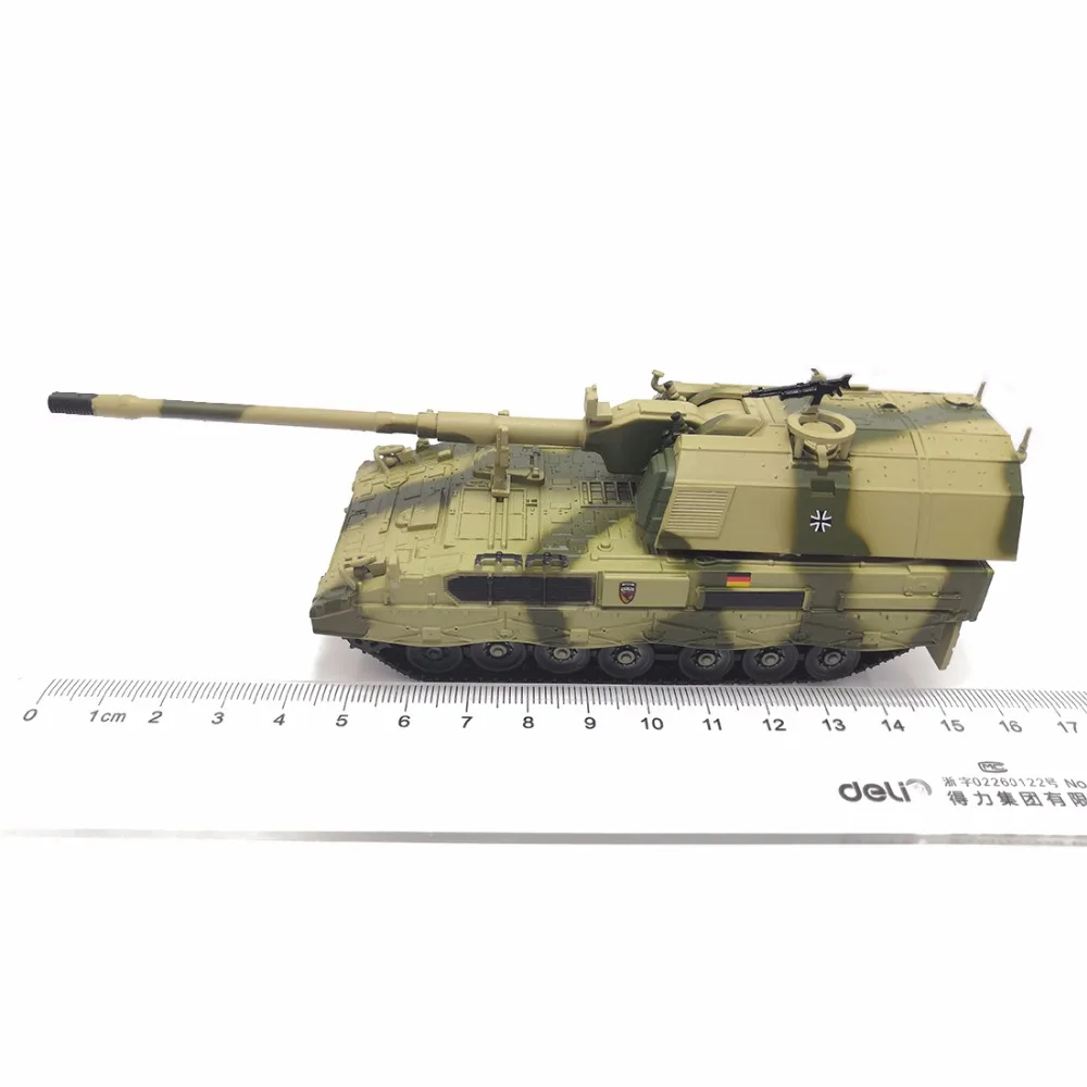 1: 72 Масштаб литой под давлением металлический военный танк модели Panzer Haubitze PzH-2000 самоходная артерия литой армейский Танк модель игрушки