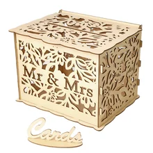 Деревенская коробка для приглашения на свадьбу коробка для сбора денег на свадьбе кассета для поздравительной открытки событие предложение свадебных декоров День рождения пользу