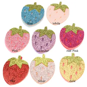 

300pcs Cute 3*3.5cm strawberry Patch DIY Accessory No Hair bows for Hair Accessories Boutique Headwrap Accessory Chic Headwrap