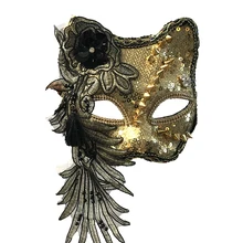 Лиса Женщина-кошка также Золотая маска украшения в маске певица, японские маски на Хэллоуин